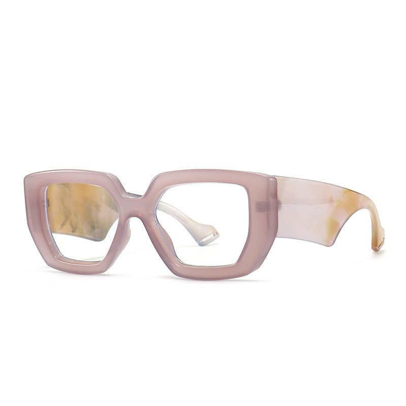 Wholesale Anti-blue Light Ink Color Plain Mirror PC Sunglasses